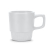 Ceramic Stackable Coffee Mugs White